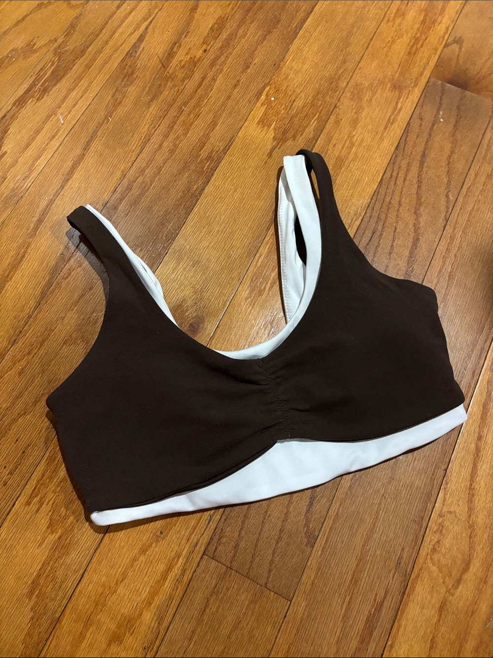 Abercrombie Brown & White Sports Bra — Women Intimates